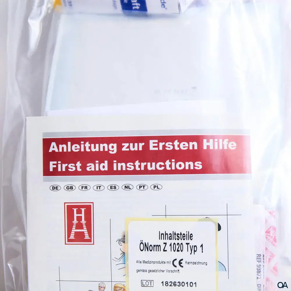 Erste Hilfe Koffer Nachfüllung, Nachfüllset Typ 1 – ÖNORM Z 1020