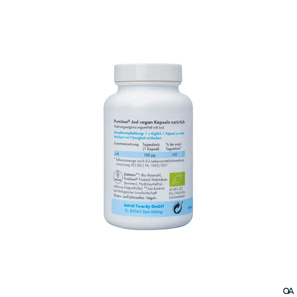 Twardy PureSea® Jod vegan Kapseln natürlich Twardy PureSea® Jod vegan Kapseln natürlich