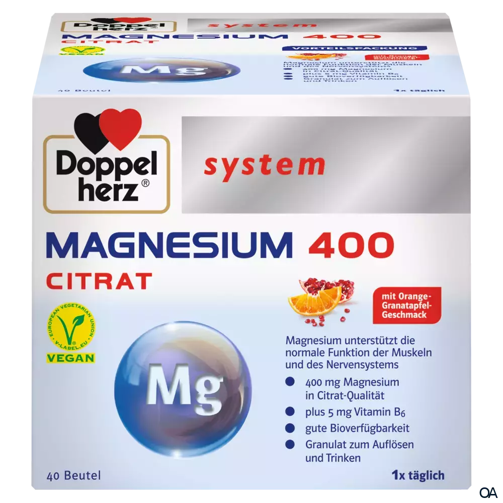 Doppelherz system MAGNESIUM CITRAT 400 Beutel Doppelherz system MAGNESIUM CITRAT 400 Beutel