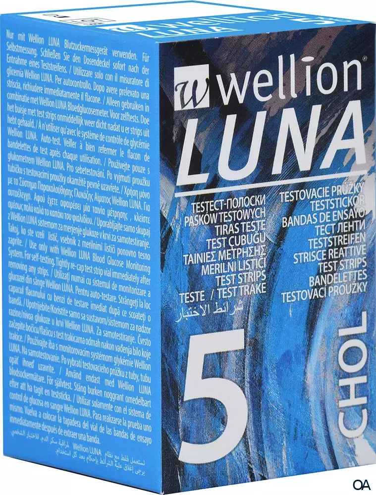 Wellion® LUNA Cholesterin Teststreifen CHOL Wellion® LUNA Cholesterin Teststreifen CHOL
