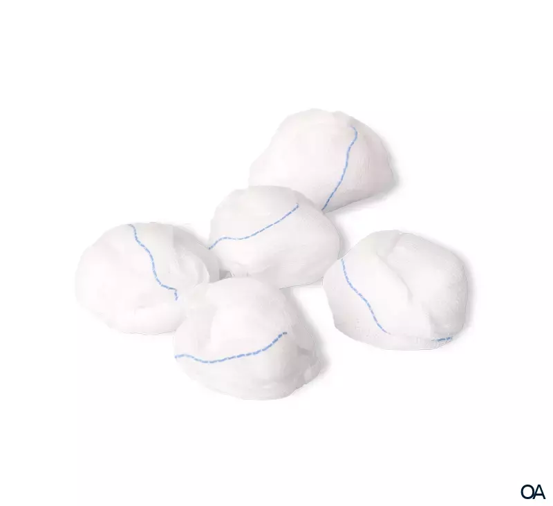 Gazin® Tupfer aus Verbandmull, steril, Größe 3, pflaumengroß - ohne Röntgenkontraststreifen, 20-fädig