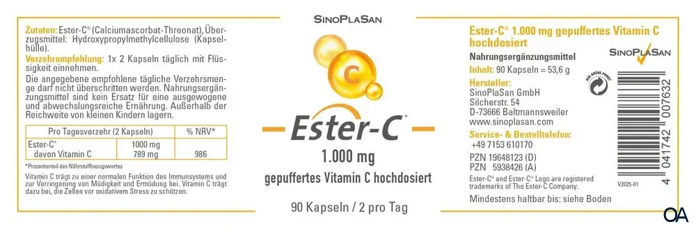 SinoPlaSan Ester-C® Kapseln