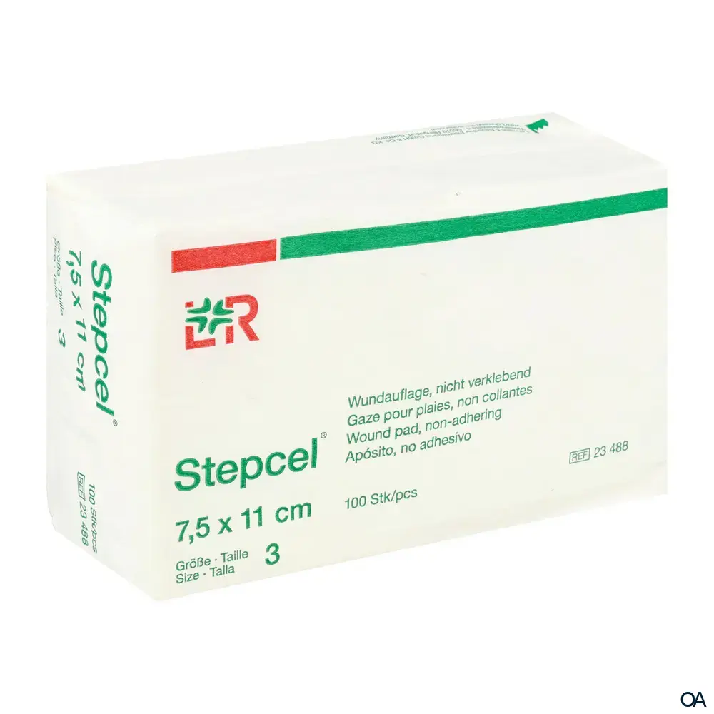 Stepcel® weiche, nicht verklebende Wundauflage unsteril, 7,5 x 11 cm