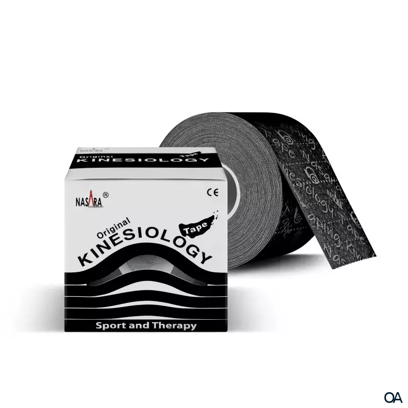 Nasara Kinesiologie Tape Schwarz 5 cm x 5 m Nasara Kinesiologie Tape Schwarz 5 cm x 5 m