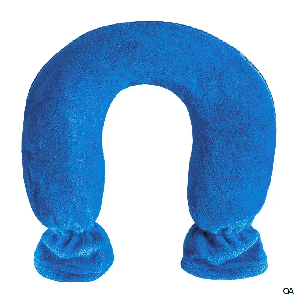 Sänger Nackenwärmflasche mit Fleecebezug, blau - 1,4L