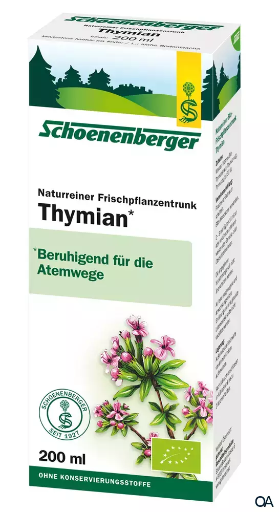 Schoenenberger Thymian Naturreiner Frischpflanzentrunk (BIO) Schoenenberger Thymian Naturreiner Frischpflanzentrunk (BIO)