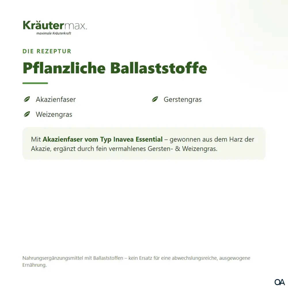 Kräutermax Akazienfaser plus Gerstengras Kapseln