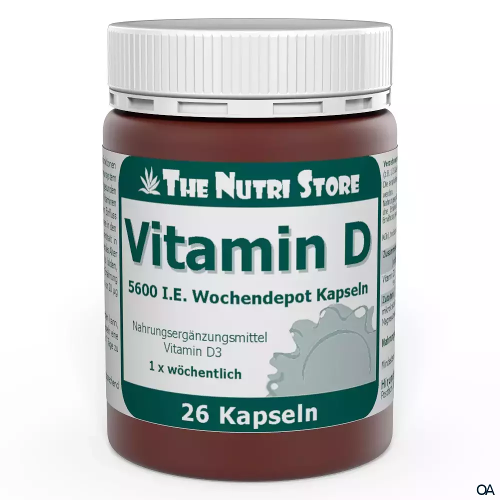 The Nutri Store Vitamin D 5600 I.E. Wochendepot Kapseln