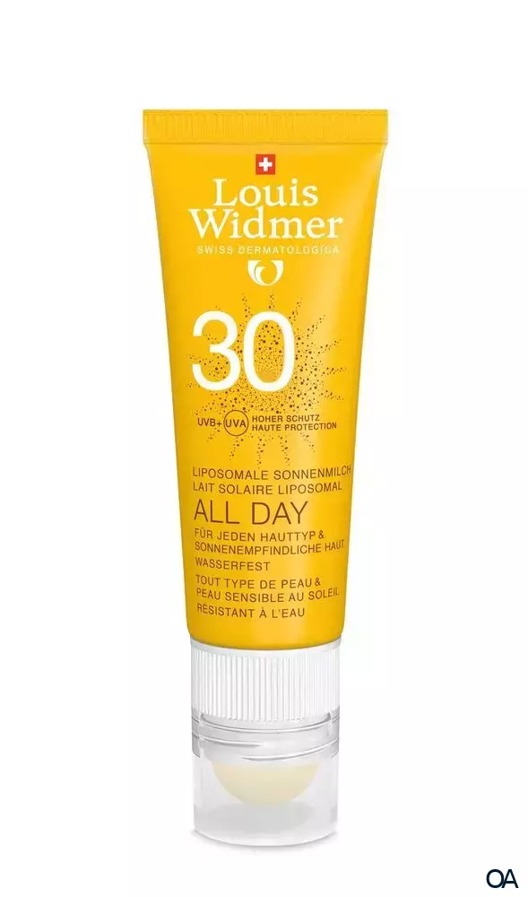 Louis Widmer All Day 30 mit Lippenpflege Stift 50 leicht parfümiert Louis Widmer All Day 30 mit Lippenpflege Stift 50 leicht parfümiert