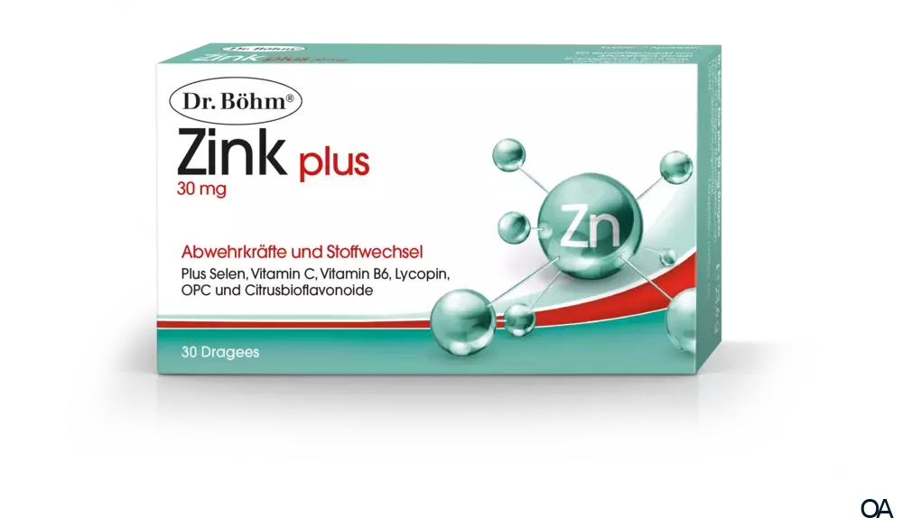 Dr. Böhm® Zink Plus 30 mg Dragees Dr. Böhm® Zink Plus 30 mg Dragees