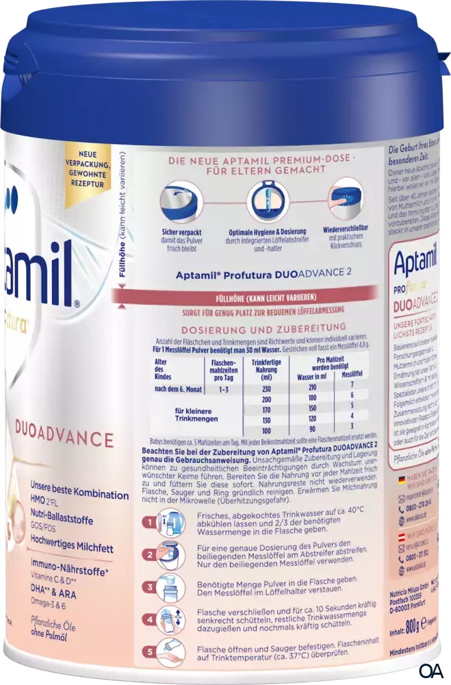 Aptamil Profutura Duoadvance 2 Folgemilch Pulver Aptamil Profutura Duoadvance 2 Folgemilch Pulver