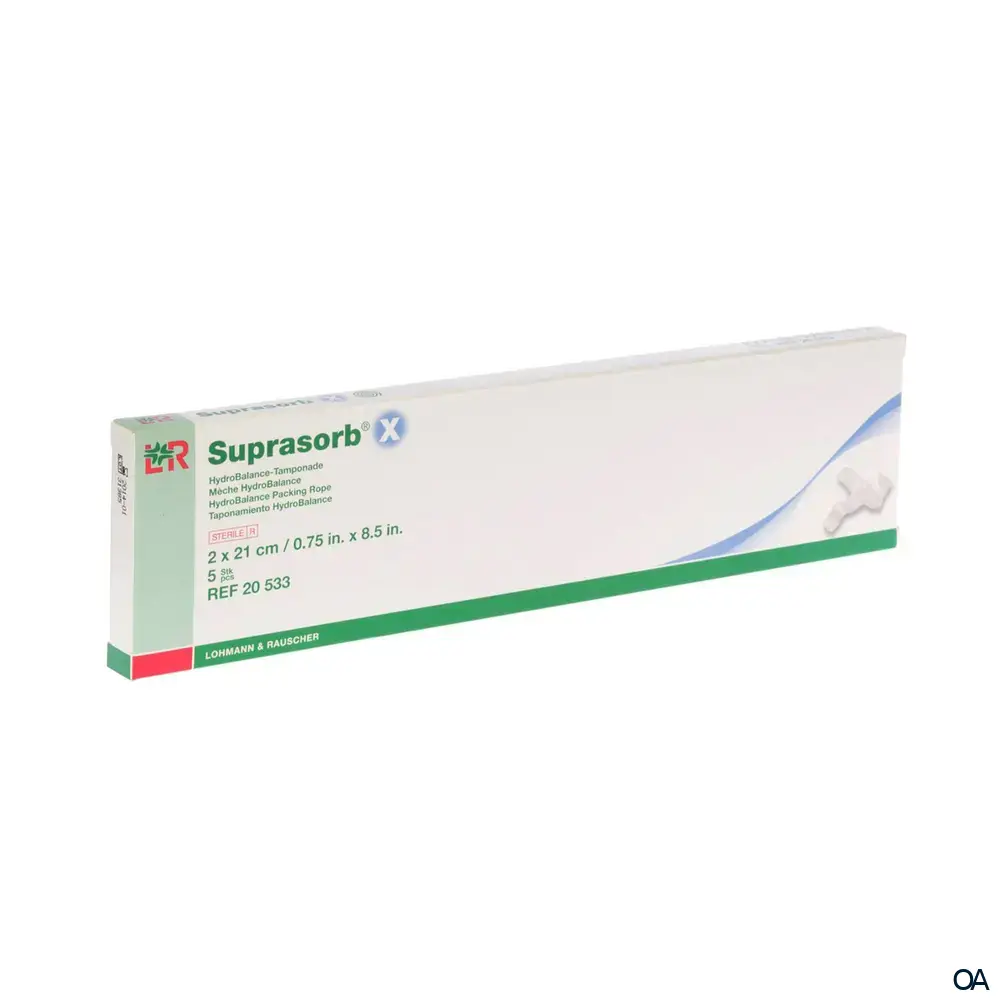 Suprasorb® X HydroBalance-Wundverband, Tamponade, steril, 2 x 21 cm