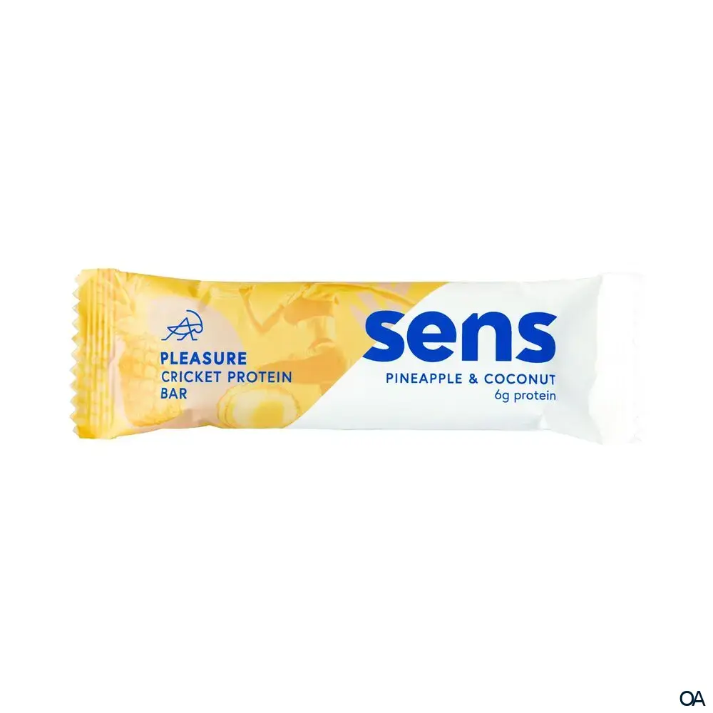 SENS Pleasure Proteinriegel mit Grillenmehl - Ananas & Kokosnuss SENS Pleasure Proteinriegel mit Grillenmehl - Ananas & Kokosnuss