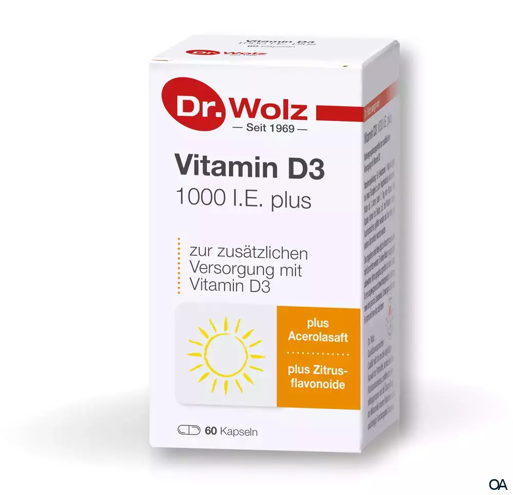 Dr. Wolz Vitamin D3 1000 I.E. plus Kapseln Dr. Wolz Vitamin D3 1000 I.E. plus Kapseln