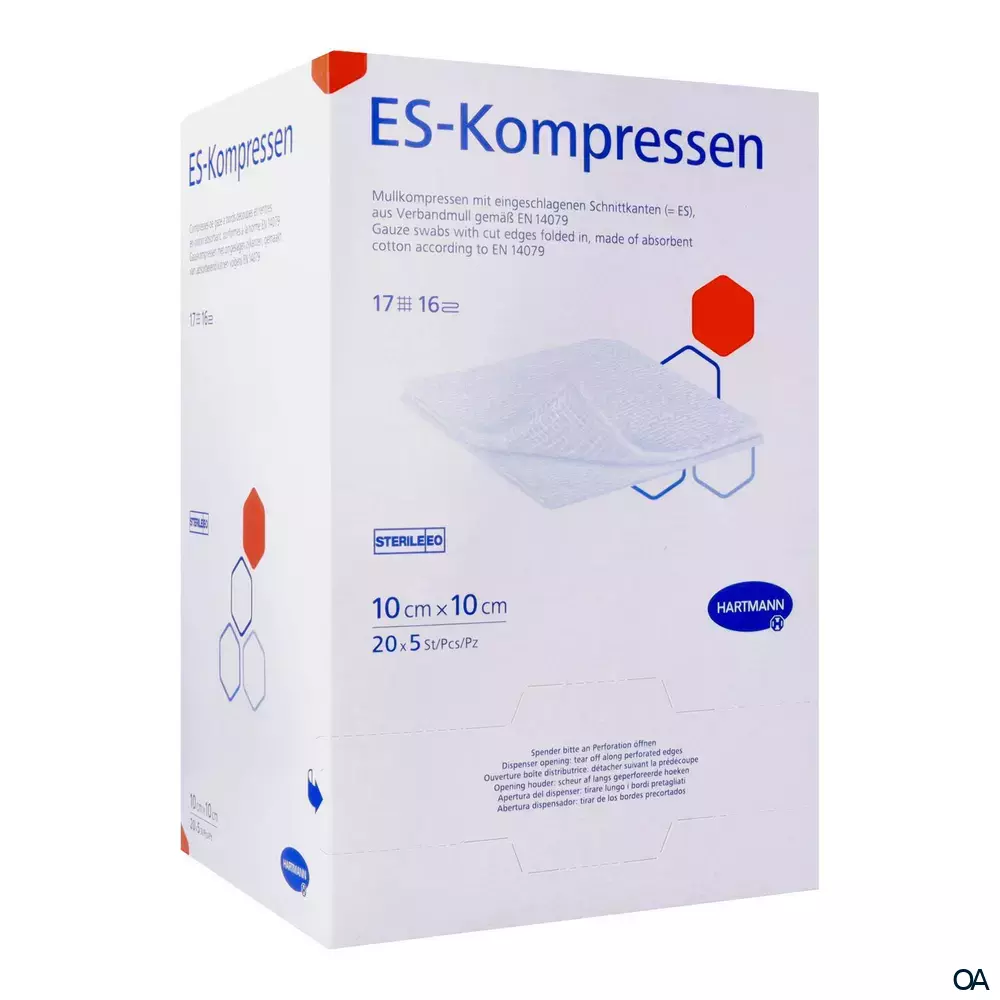 ES-Kompressen 16fach, steril, 10 x 10 cm, 20 x 5 Stück