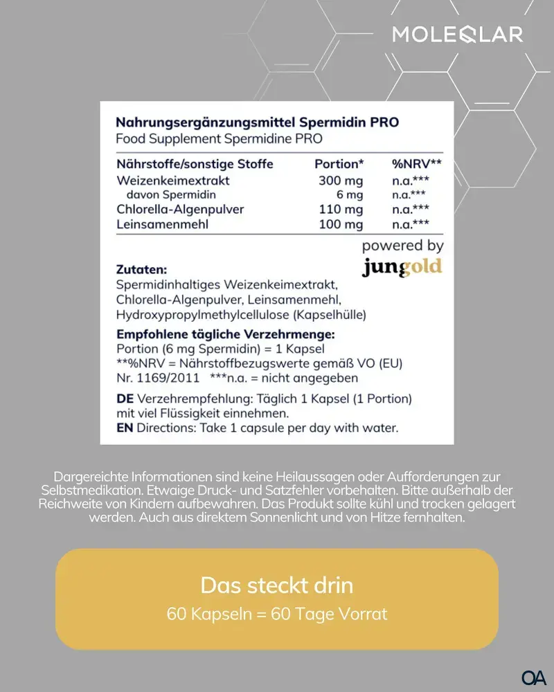 MoleQlar Longevity Spermidin PRO Kapseln MoleQlar Longevity Spermidin PRO Kapseln