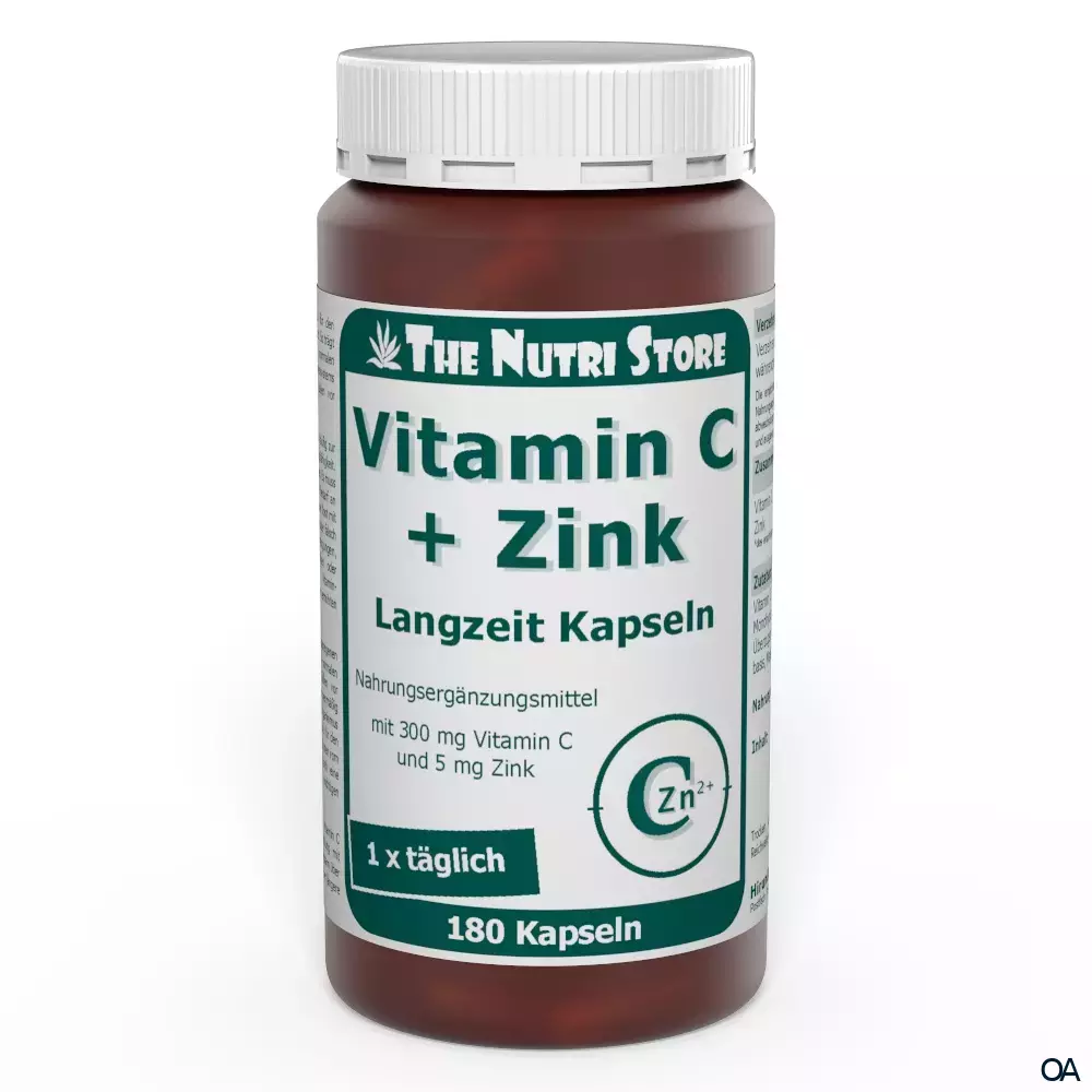 The Nutri Store Vitamin C 300 + Zink 5 Langzeit Kapseln The Nutri Store Vitamin C 300 + Zink 5 Langzeit Kapseln