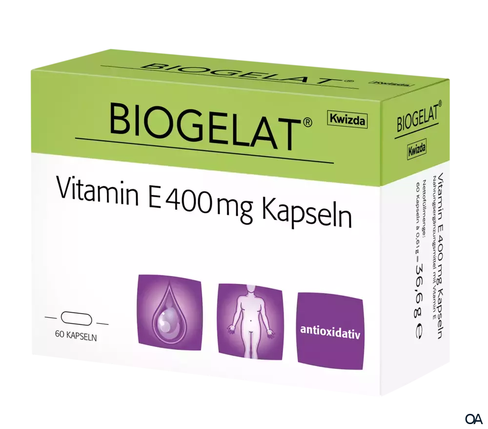 BIOGELAT® Vitamin E 400 mg Kapseln BIOGELAT® Vitamin E 400 mg Kapseln