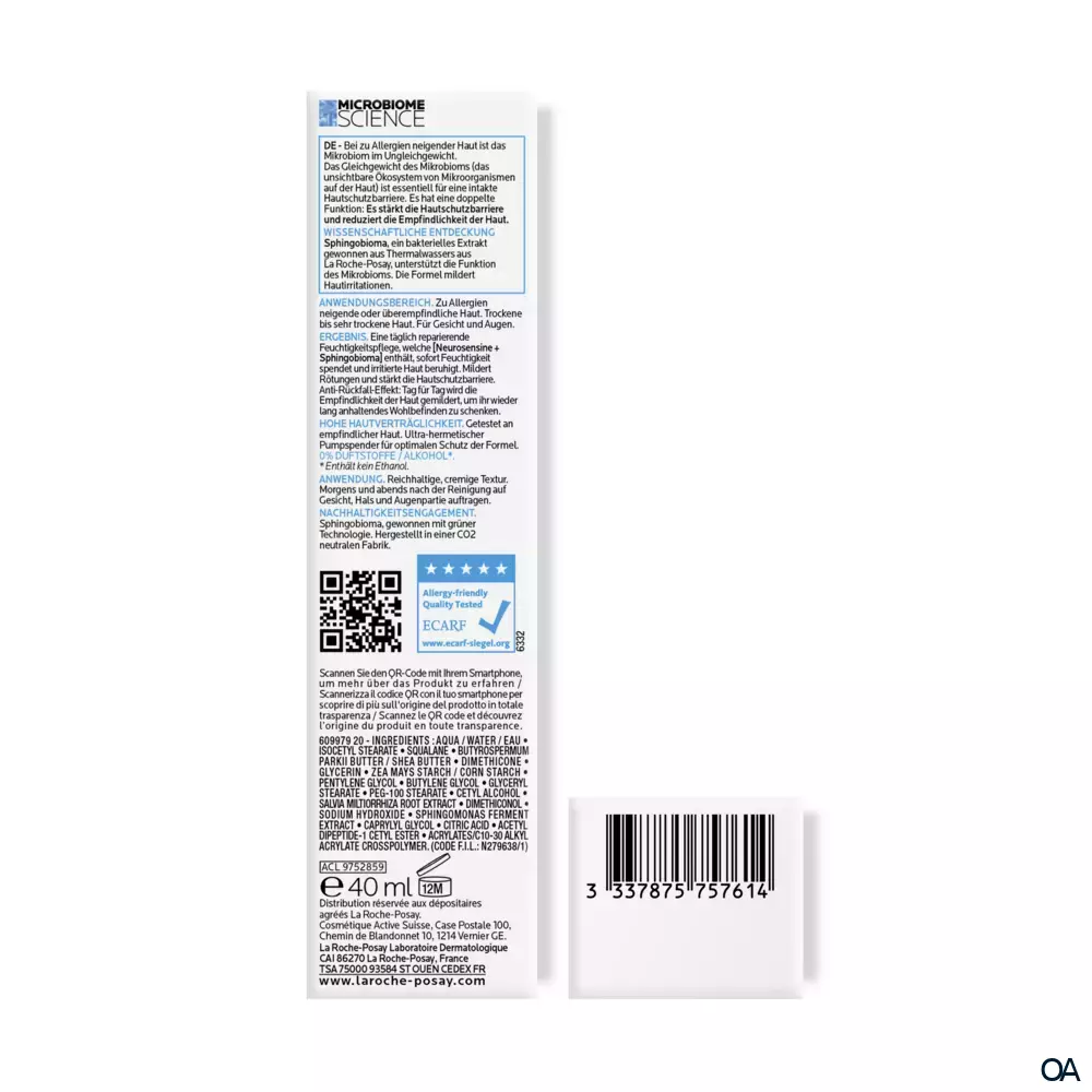 La Roche Posay Toleriane Dermallergo Creme La Roche Posay Toleriane Dermallergo Creme