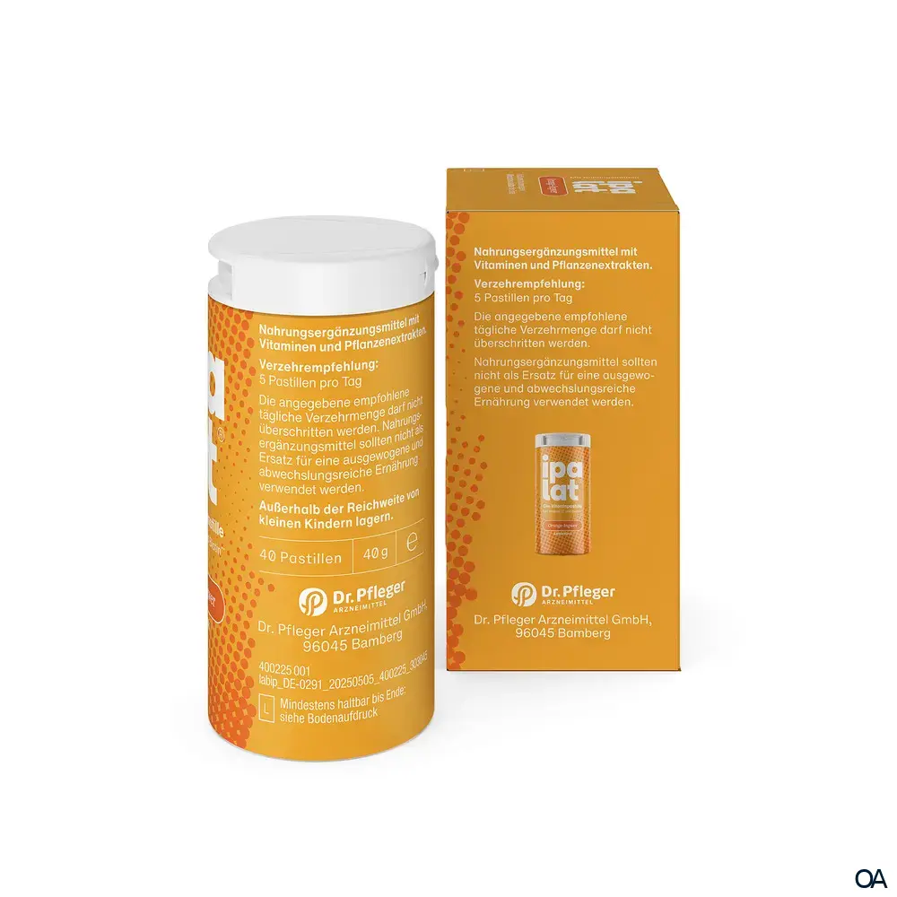 ipalat® Die Vitaminpastille Orange-Ingwer