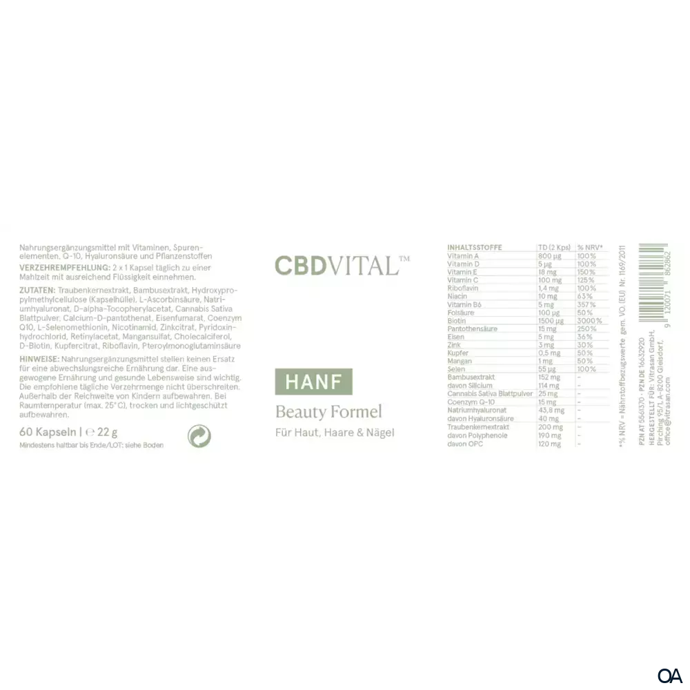 CBD VITAL Hanf Beauty Kapseln CBD VITAL Hanf Beauty Kapseln