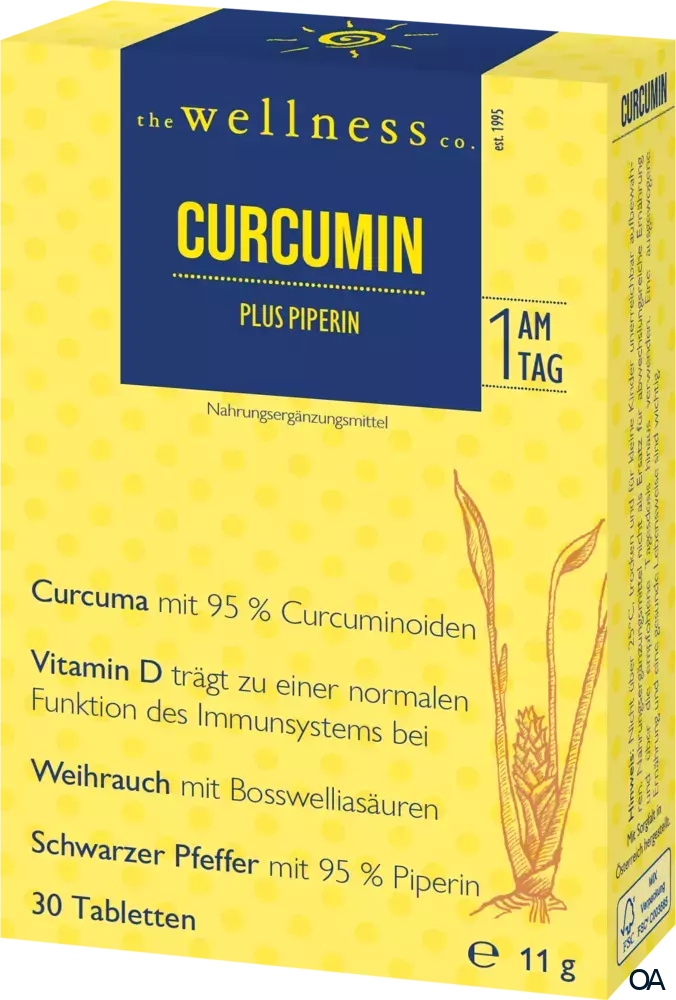 Wellness Curcumin + Piperin + Weihrauch + Vitamin D Tabletten Wellness Curcumin + Piperin + Weihrauch + Vitamin D Tabletten