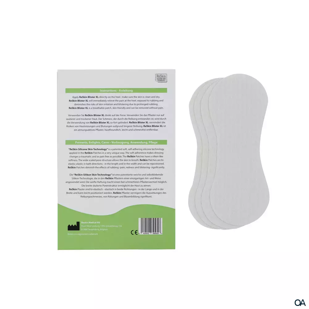 ReSkin® Sport Blister Silikonpflaster XL Weiss