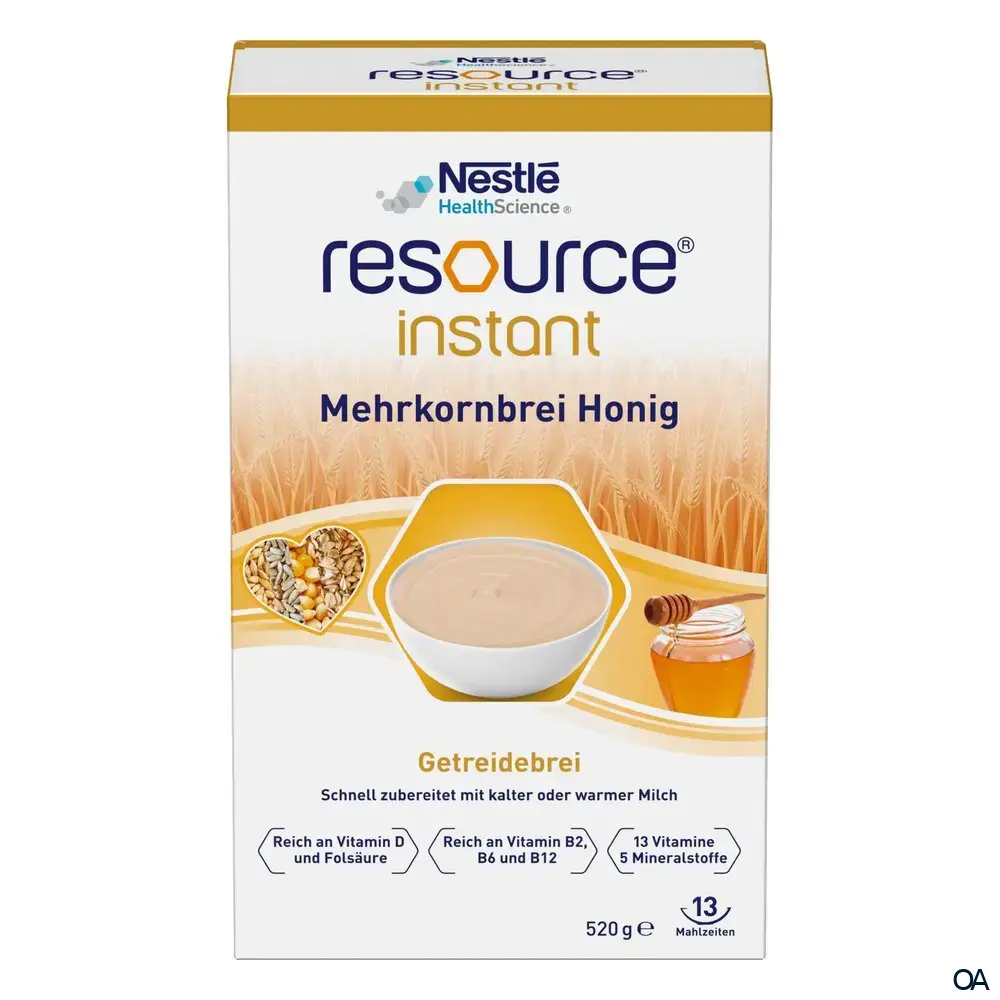 Nestle resource® instant Mehrkornbrei Honig 520g Nestle resource® instant Mehrkornbrei Honig 520g