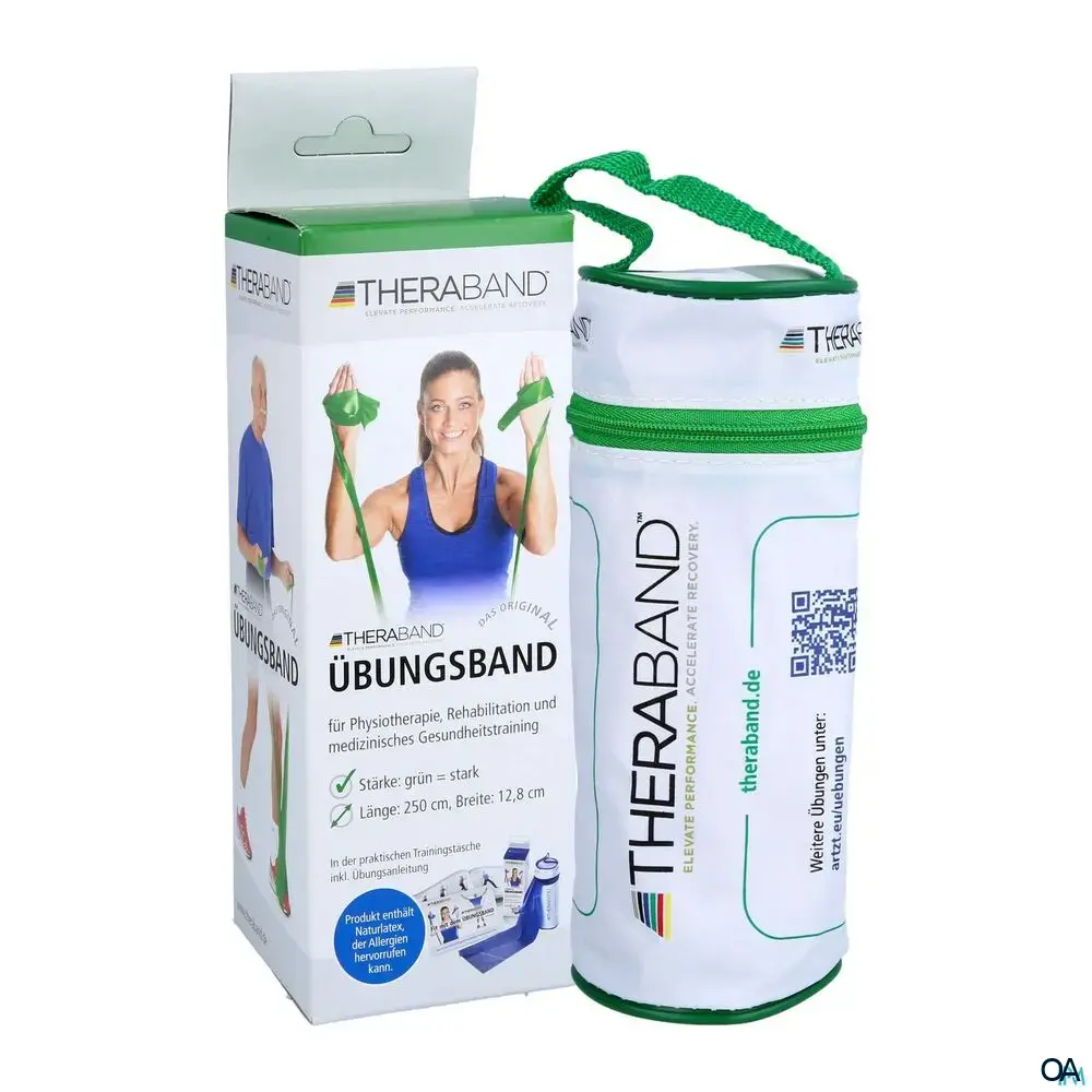 TheraBand® in der Zippbox - Grün - Stark - 2,5 m