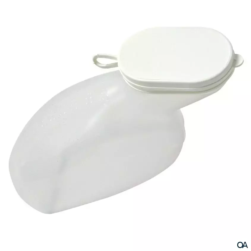 Urinflasche für Frauen mit Schlaufendeckel Urinflasche für Frauen mit Schlaufendeckel