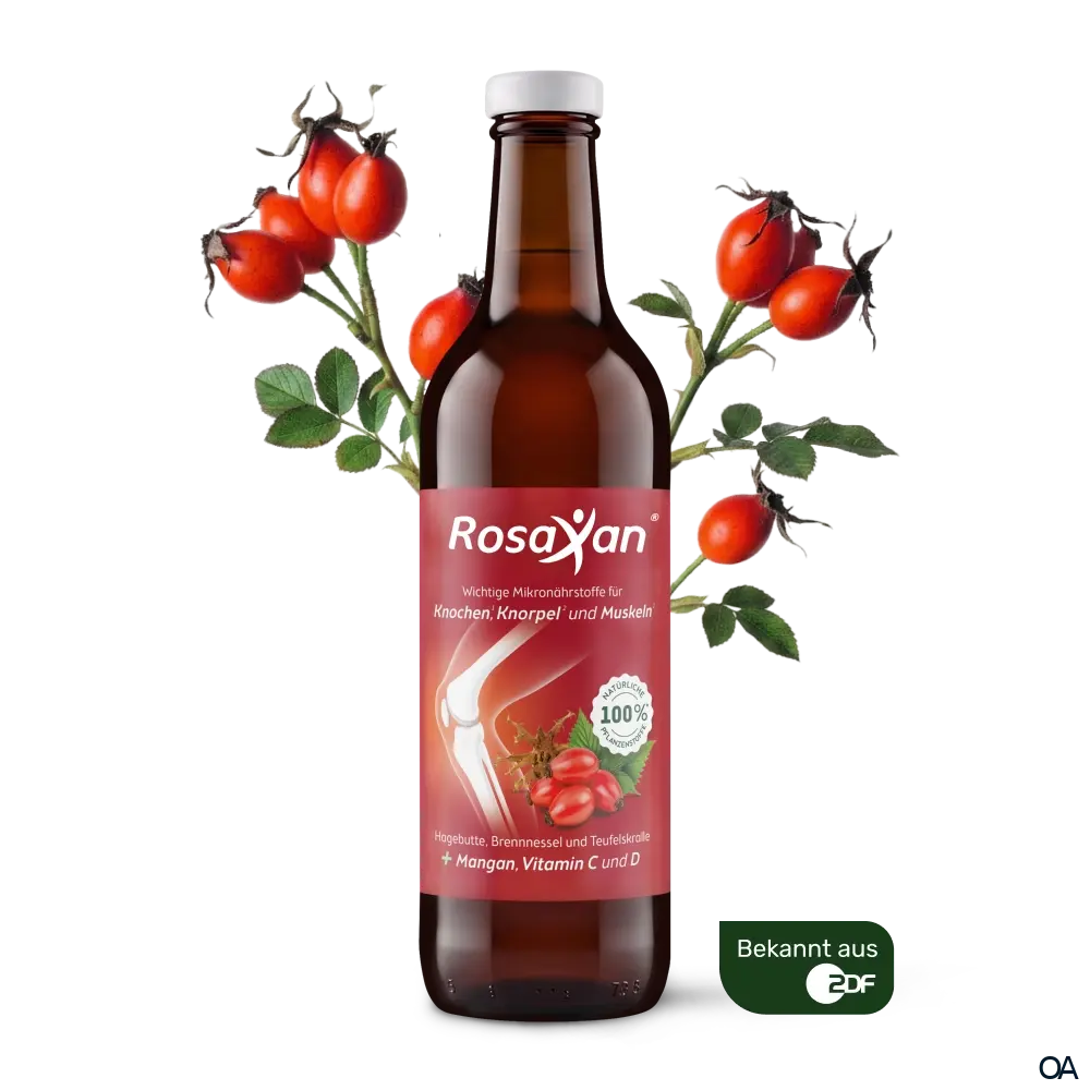 RosaXan® Saft 750 ml + Vitamin D Tabletten 20 Stück
