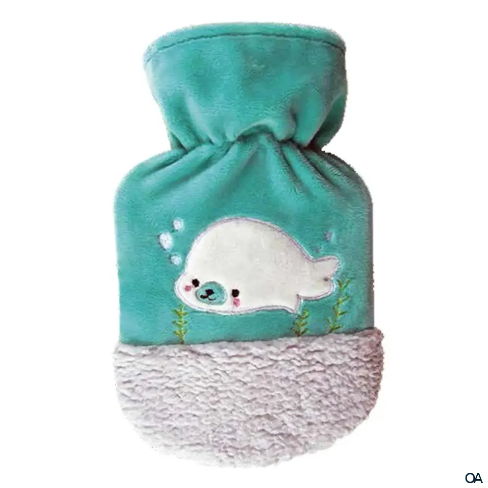 Sänger Kinder Wärmflasche mit Flauschbezug "Robbe" - 0,8L