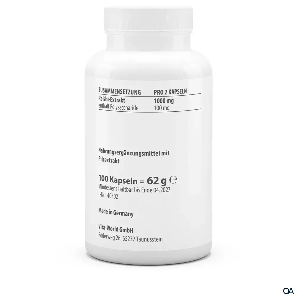 Vitaworld Reishi Extrakt 500 mg Kapseln Vitaworld Reishi Extrakt 500 mg Kapseln