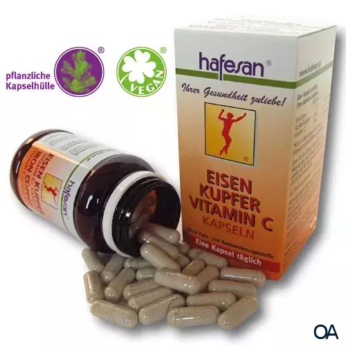hafesan Eisen + Kupfer + Vitamin C Kapseln hafesan Eisen + Kupfer + Vitamin C Kapseln