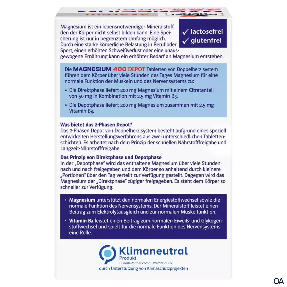 Doppelherz system MAGNESIUM 400 DEPOT Tabletten