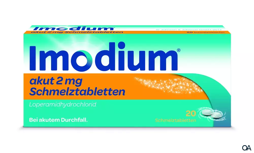 Imodium® akut 2 mg Schmelztabletten Imodium® akut 2 mg Schmelztabletten