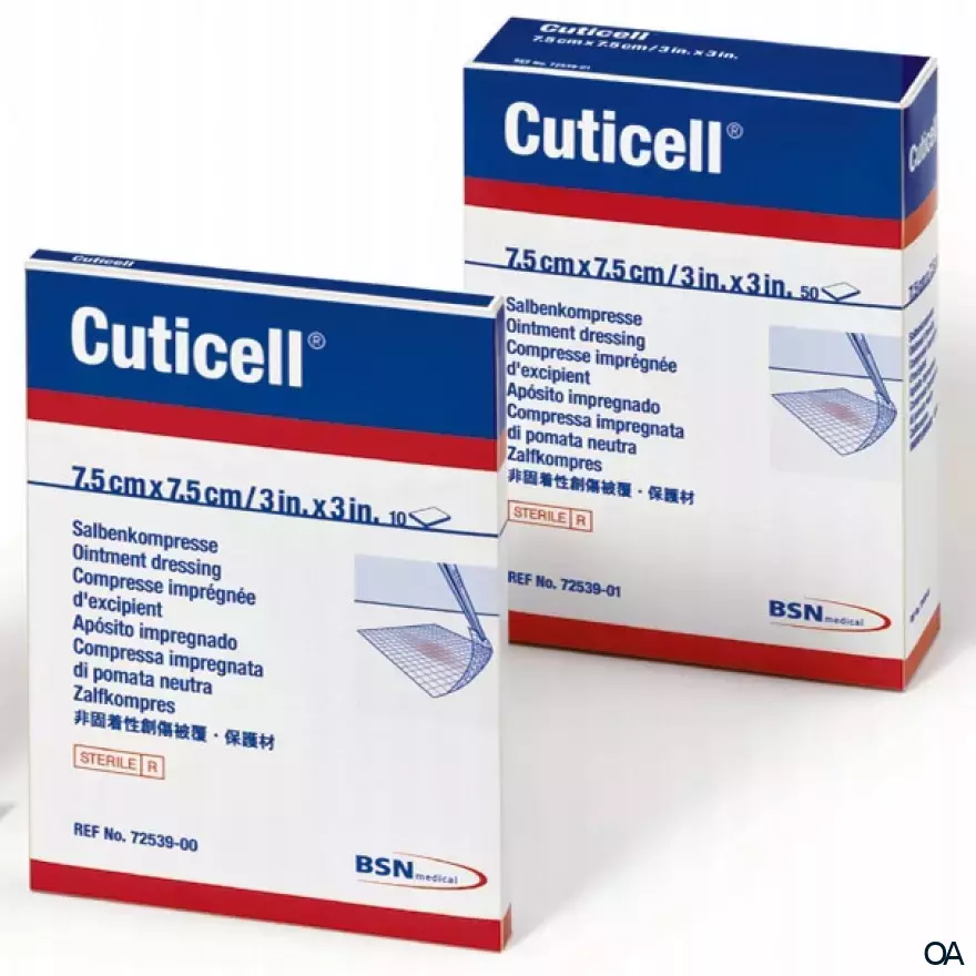 Cuticell® Salbenkompresse 7,5 x 7,5 cm Cuticell® Salbenkompresse 7,5 x 7,5 cm