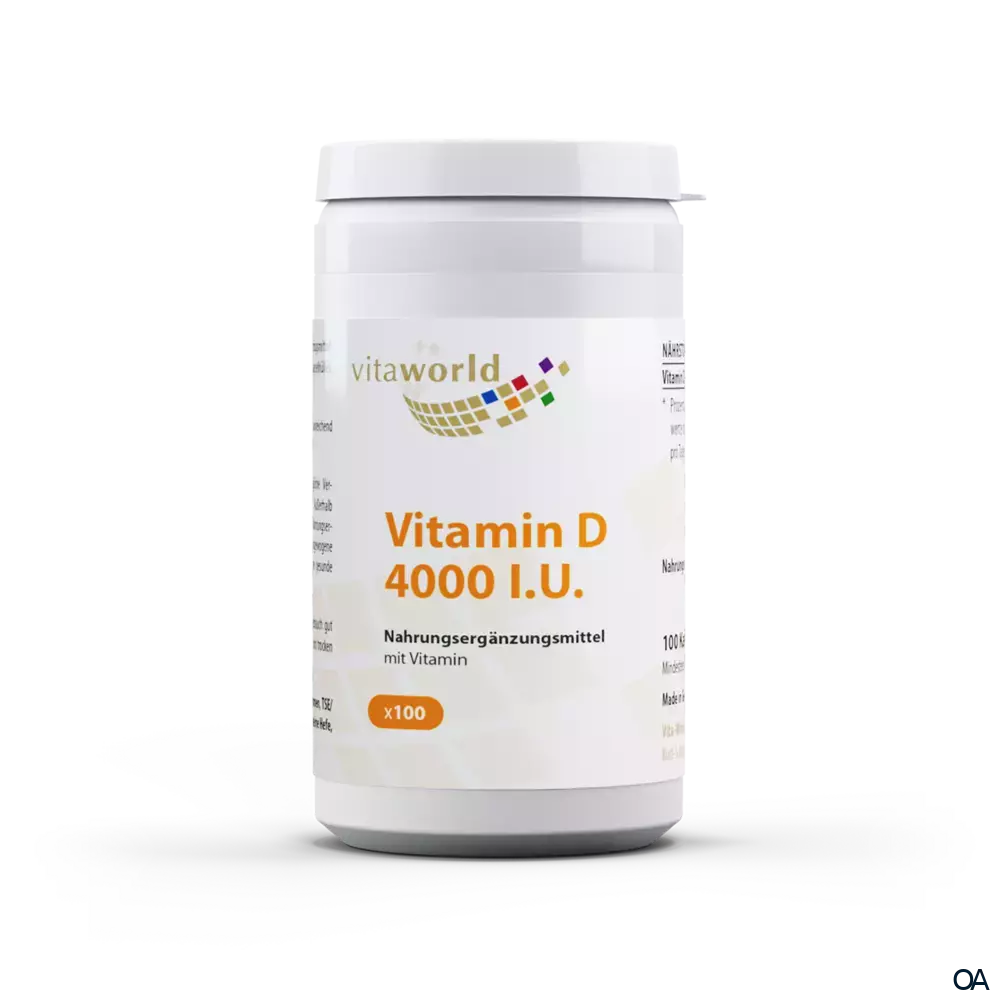 Vitaworld Vitamin D3 4000 I.U. Kapseln