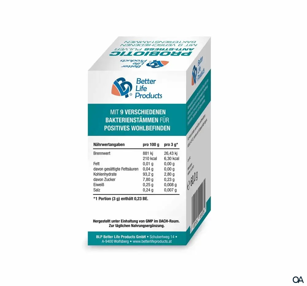 Better Life Products® Probiotic Anti-Stress Pulver Better Life Products® Probiotic Anti-Stress Pulver