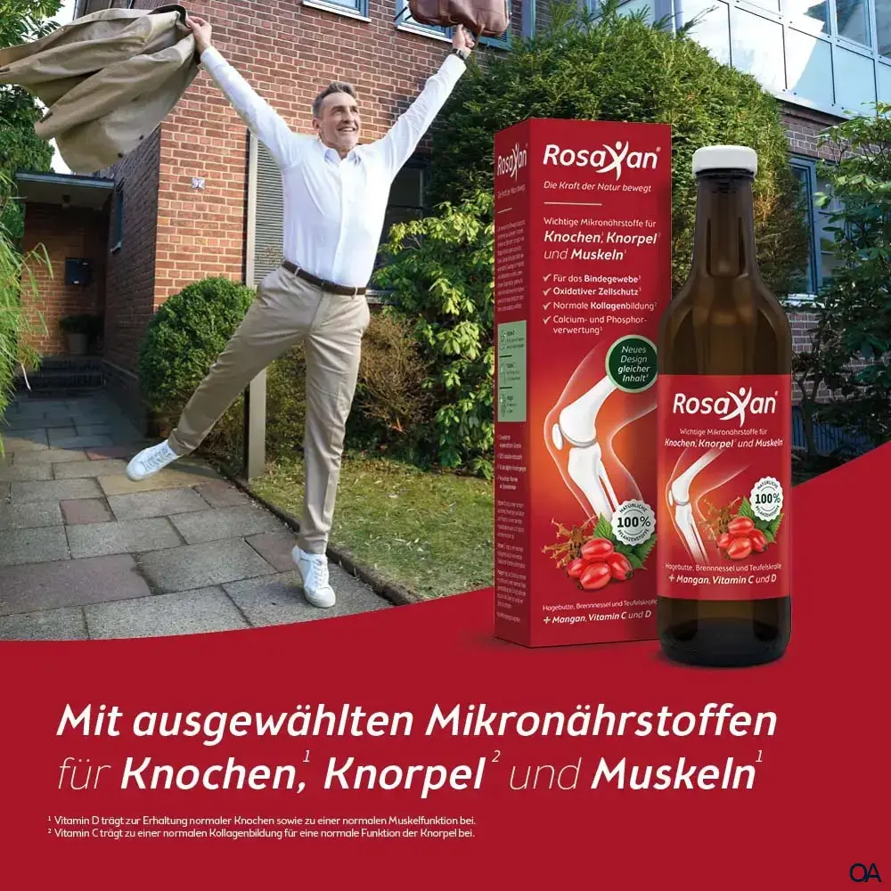RosaXan® Saft 750 ml + Vitamin D Tabletten 20 Stück