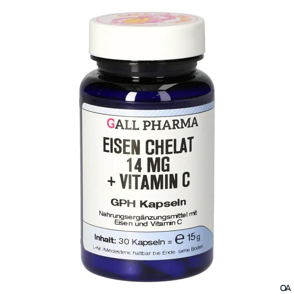 Gall Pharma Eisen Chelat 14 mg + Vitamin C Kapseln