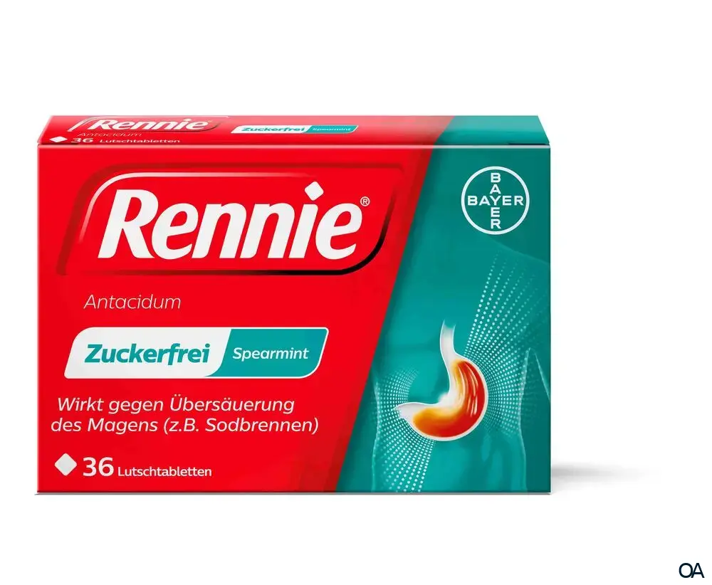 Rennie® Antacidum Spearmint-Lutschtabletten Rennie® Antacidum Spearmint-Lutschtabletten