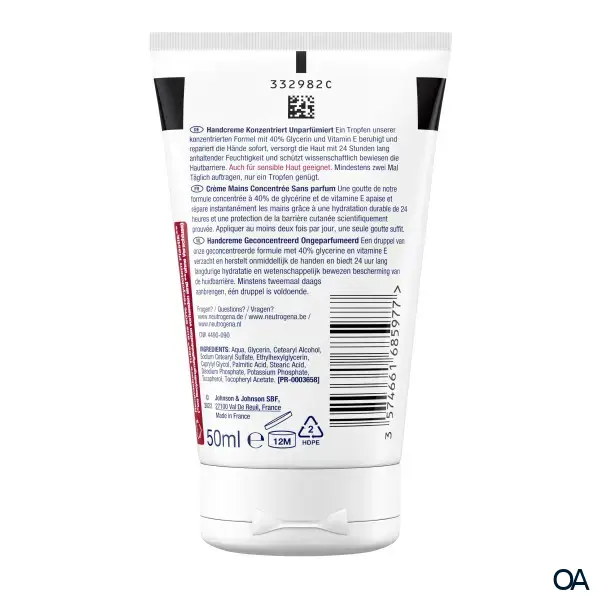 Neutrogena Norwegische Formel konzentrierte unparfümierte Handcreme