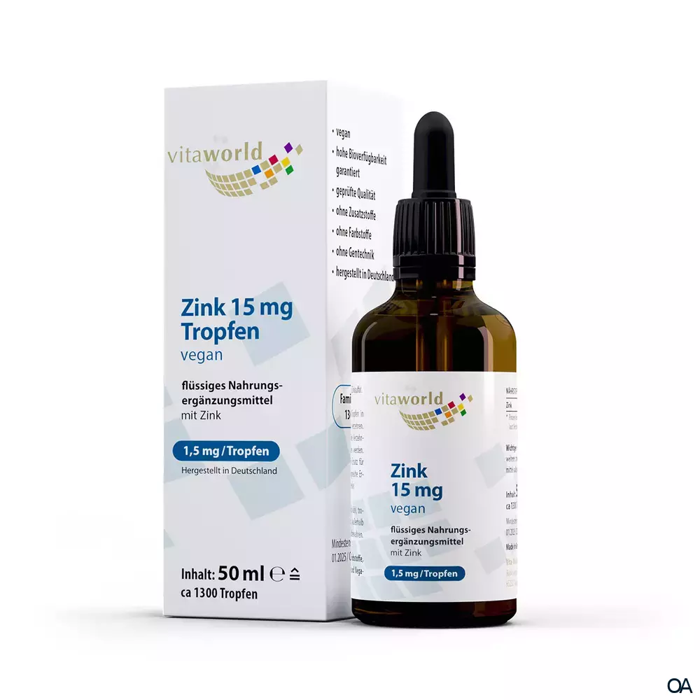 Vitaworld Zink 15 mg Tropfen