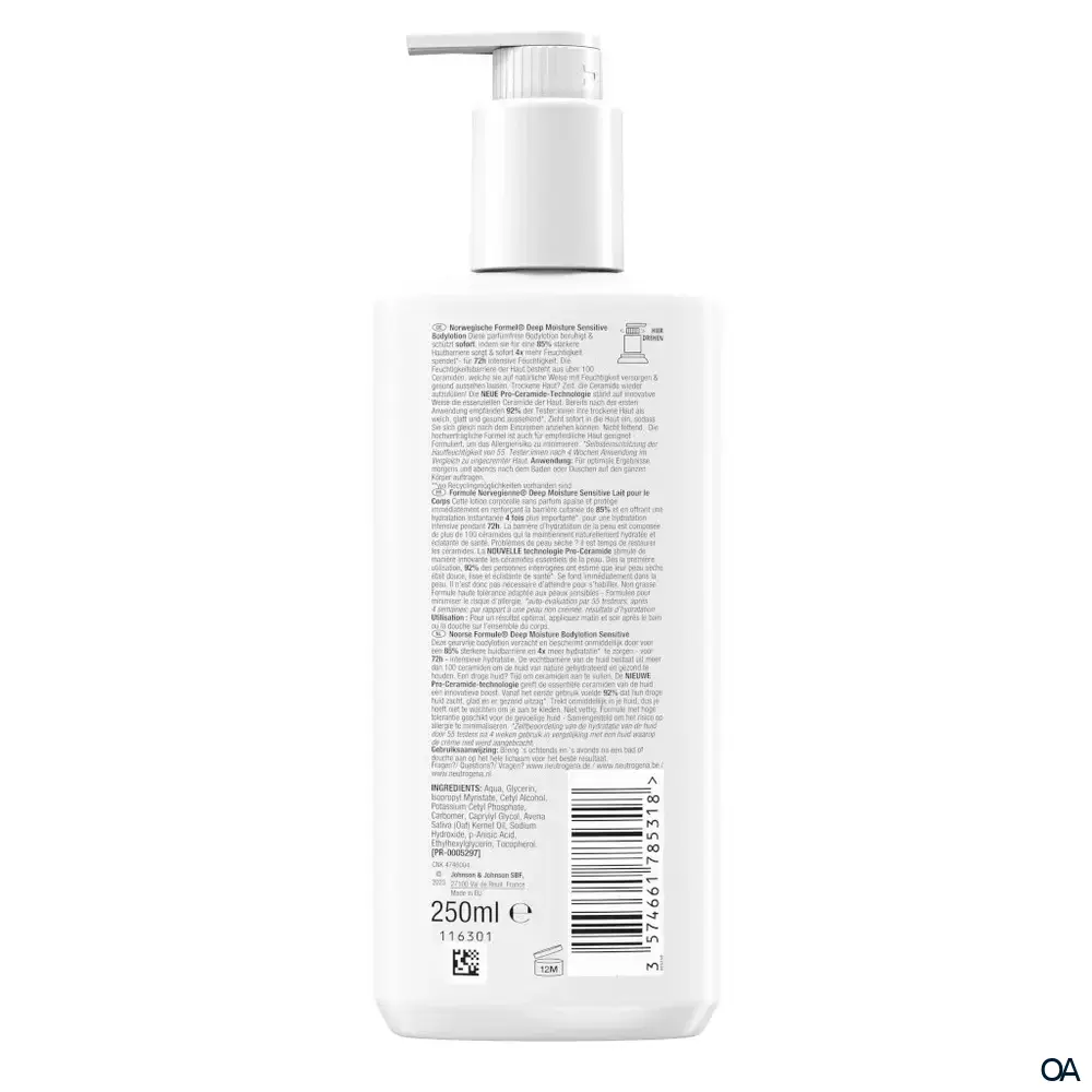 Neutrogena Norwegische Formel Deep Moisture Sensitive Bodylotion Neutrogena Norwegische Formel Deep Moisture Sensitive Bodylotion