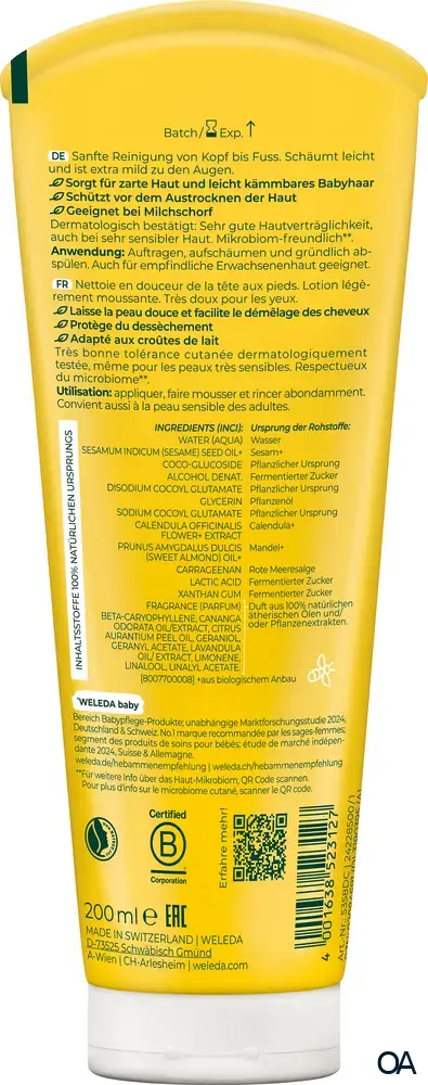 Weleda Calendula Waschlotion & Shampoo