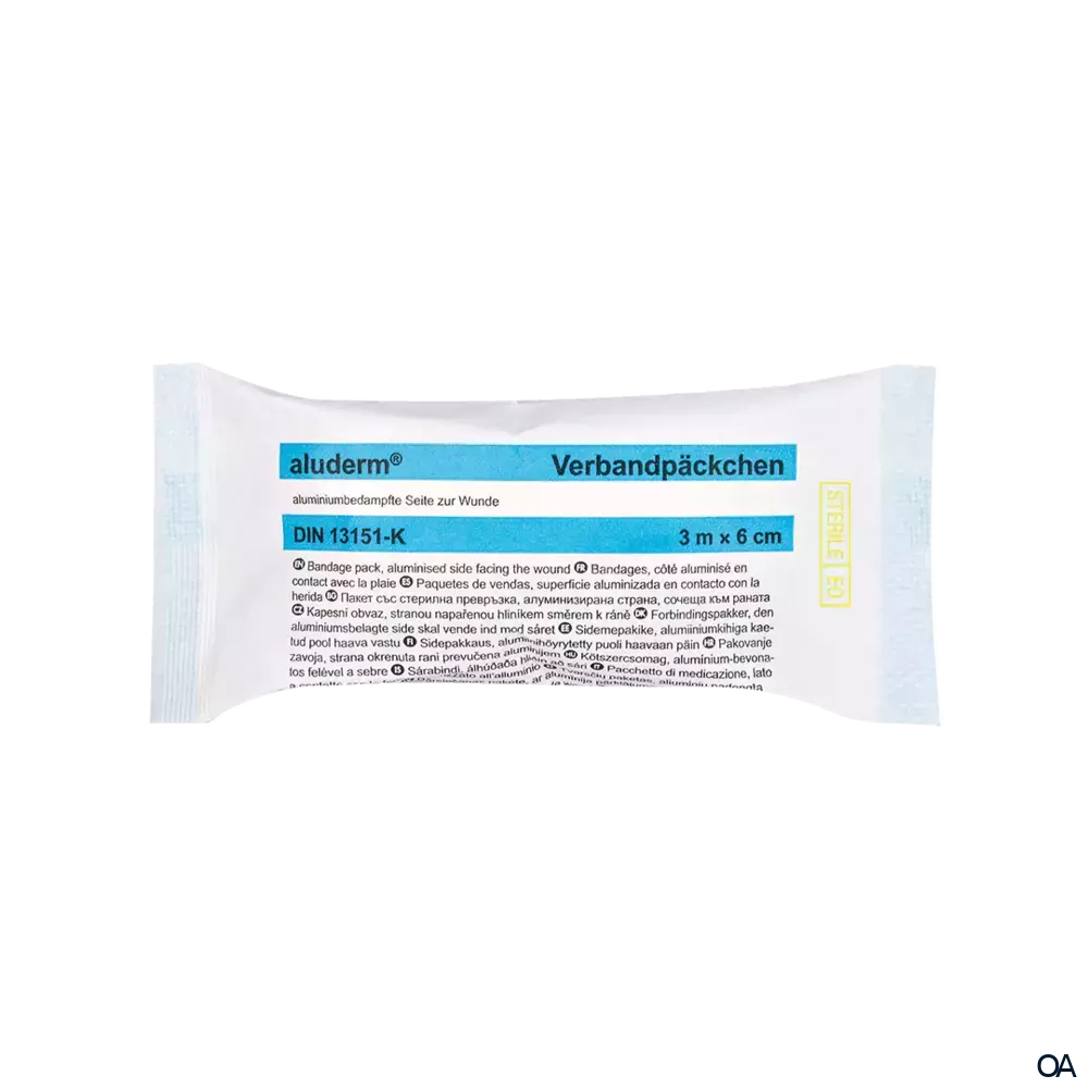 aluderm® Verbandpäckchen DIN klein, steril, 3 m x 6 cm