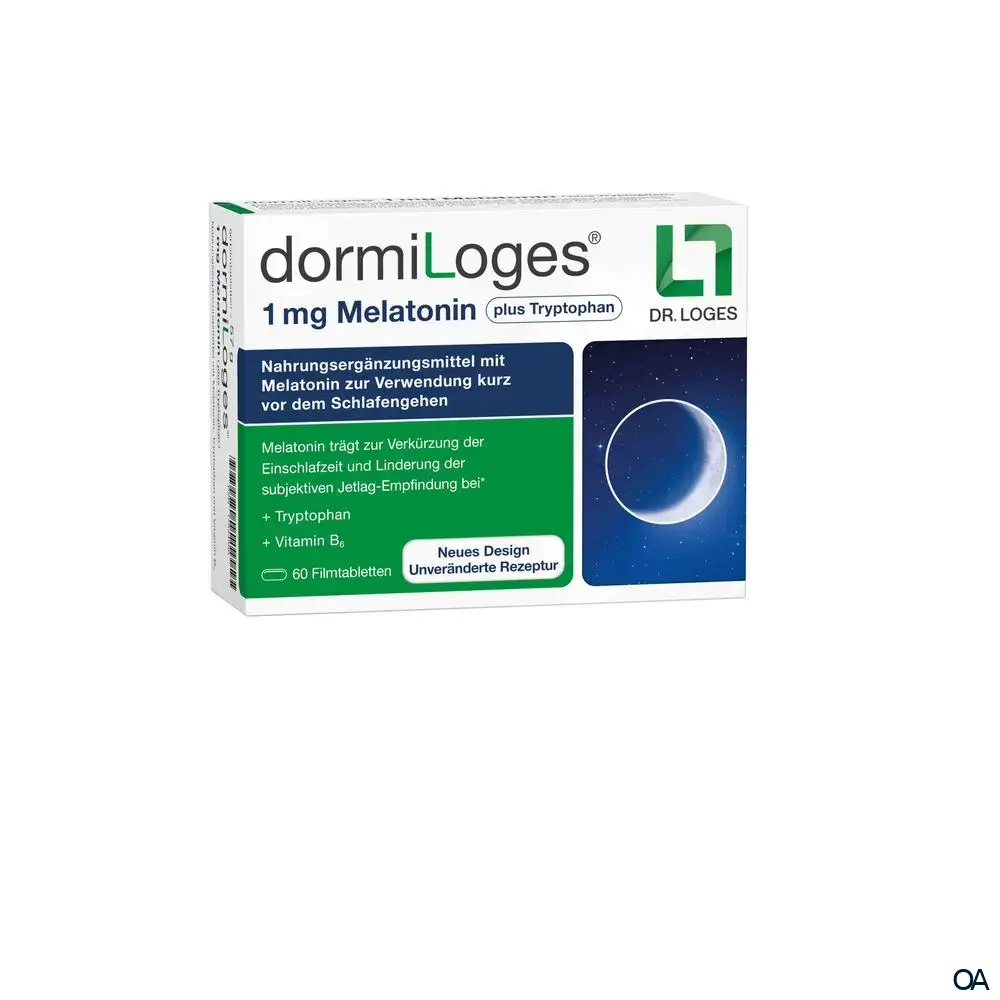 dormiLoges® 1 mg Melatonin plus Tryptophan Filmtabletten dormiLoges® 1 mg Melatonin plus Tryptophan Filmtabletten