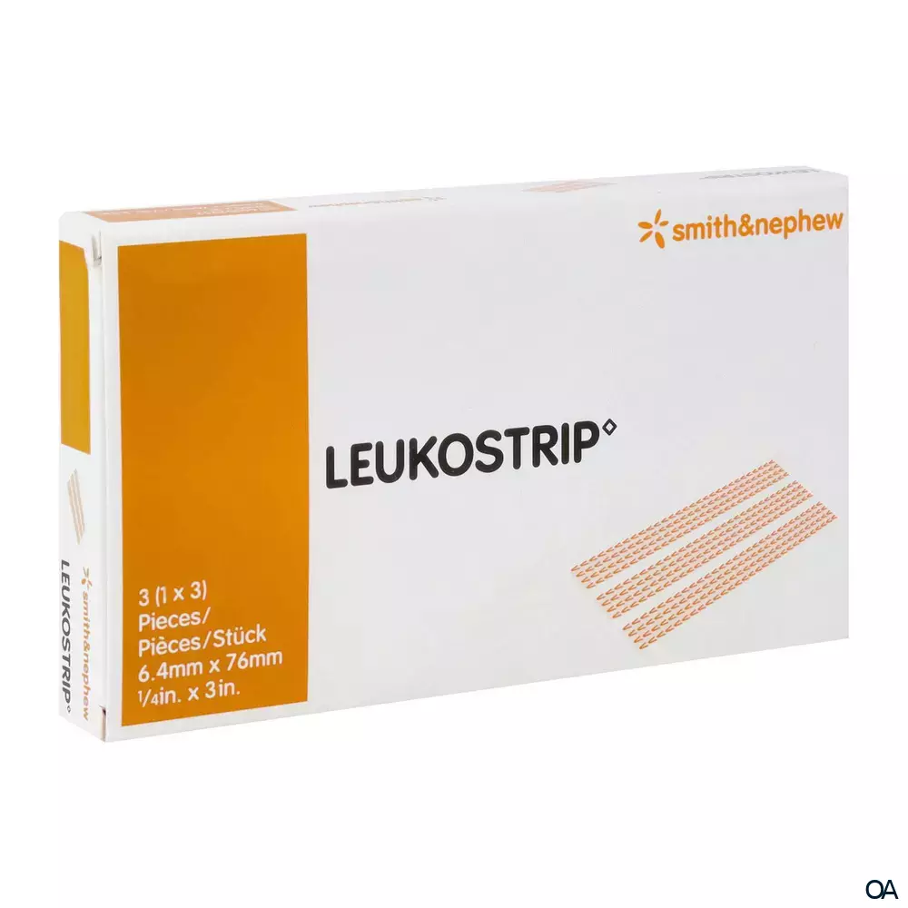 LEUKOSTRIP S Wundnahtstreifen 6,4 x 76 mm, 1 x 3 Stück