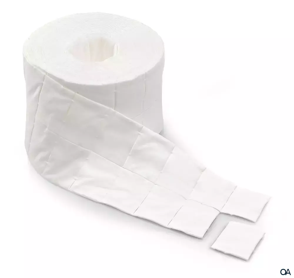 Pur-Zellin® Zellstofftupfer Rolle (500 Stück), keimreduziert, 4 x 5 cm